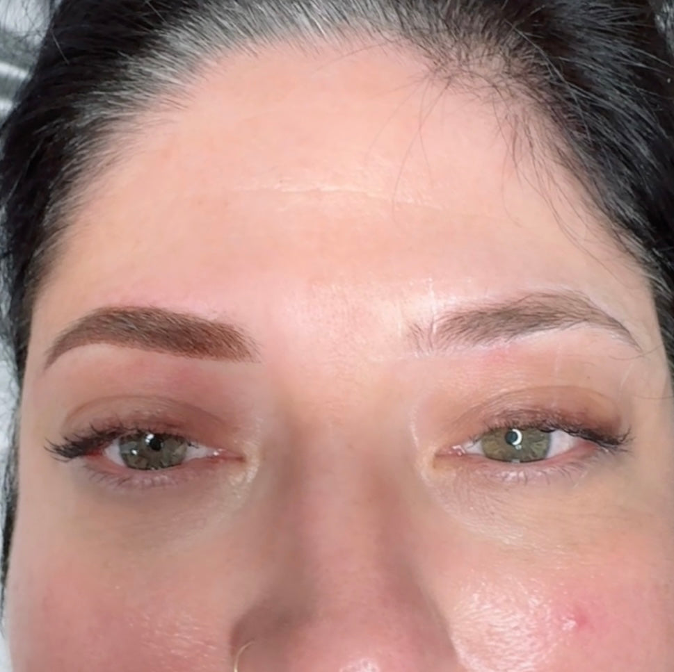 Load video: From uneven and sparse to soft, defined and beautifully balanced - this is the magic of a custom - shaded brow, designed for your features.